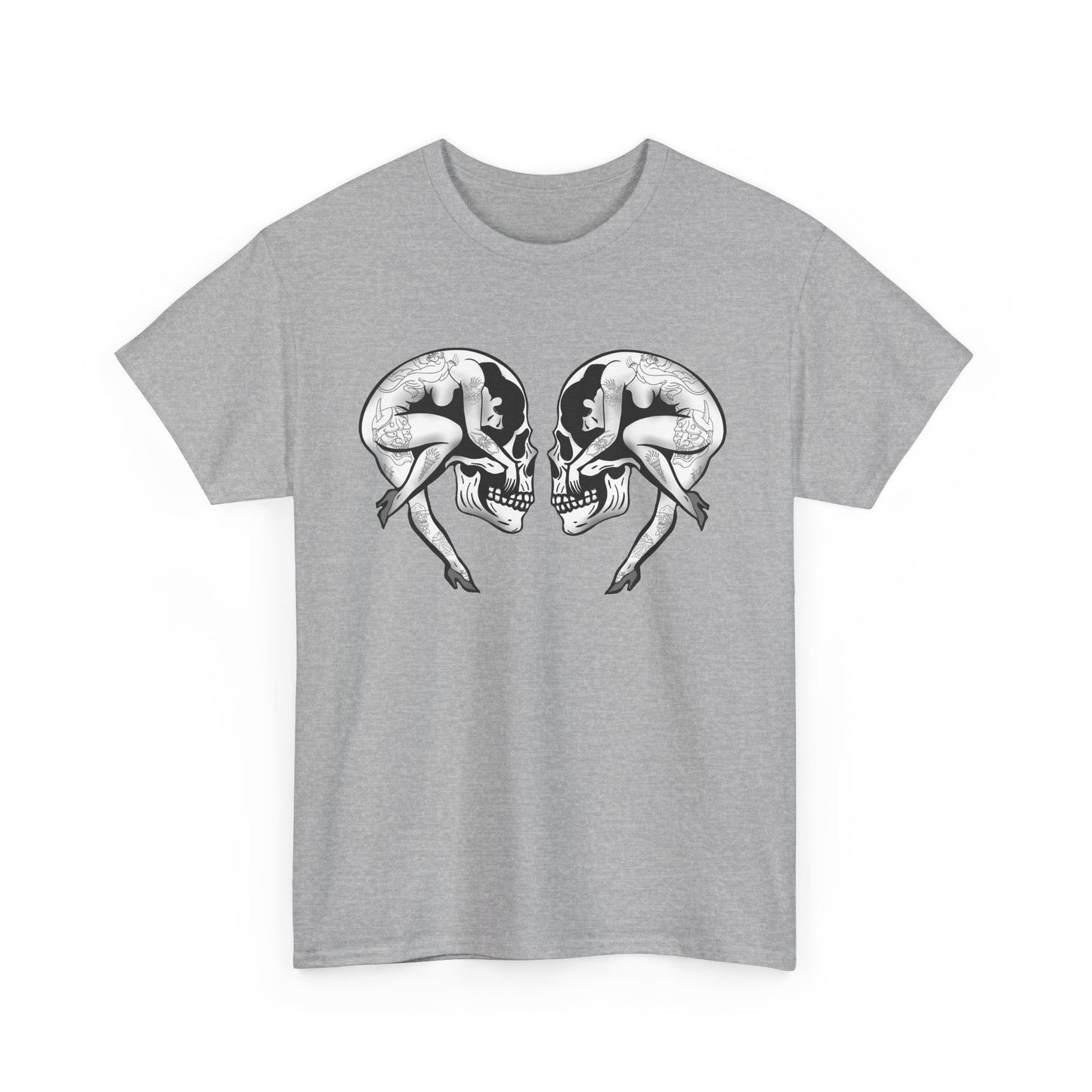 Mirrored Skull Woman Tattoo - Femme Fatale - Unisex Tee