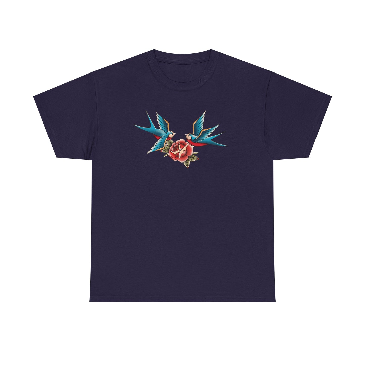 Vintage-Inspired Tattoo Tee | Unisex Heavy Cotton Shirt, Bohemian Style Tee, Gift for Him/Her, Retro Graphic T-Shirt, Casual Fashion