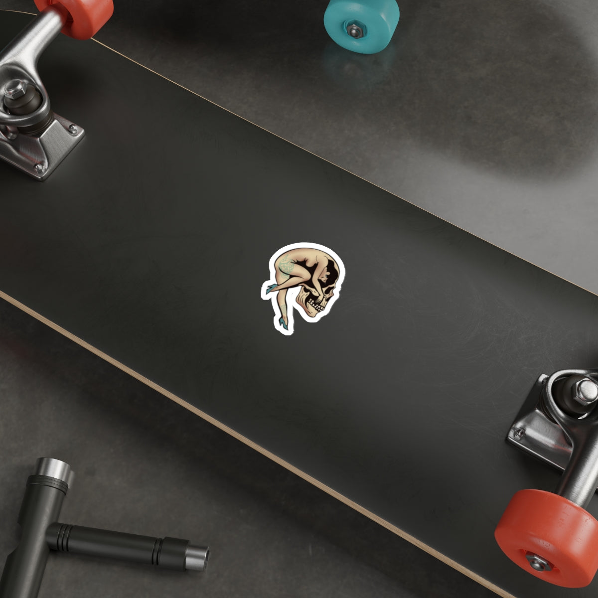 Skull Woman Die-Cut Stickers | Fun Decor for Laptops, Water Bottles, Scrapbooking, Halloween, Gifts