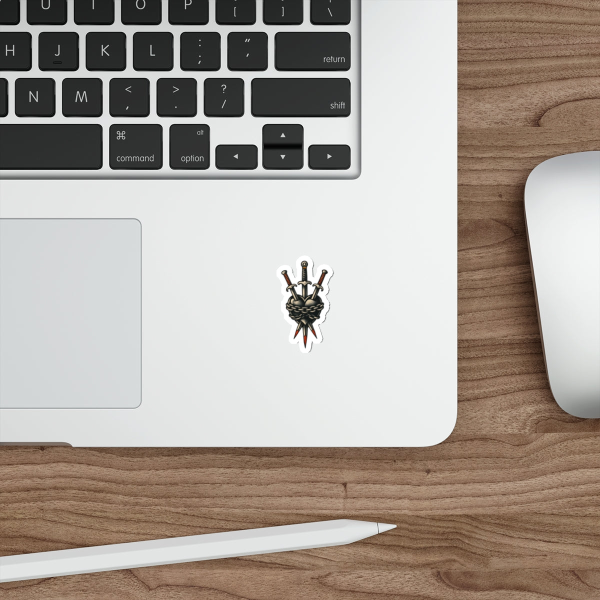 Three Daggers through the Heart Die-Cut Stickers | Fun Decor for Laptops, Water Bottles, Scrapbooking, Halloween, Gifts