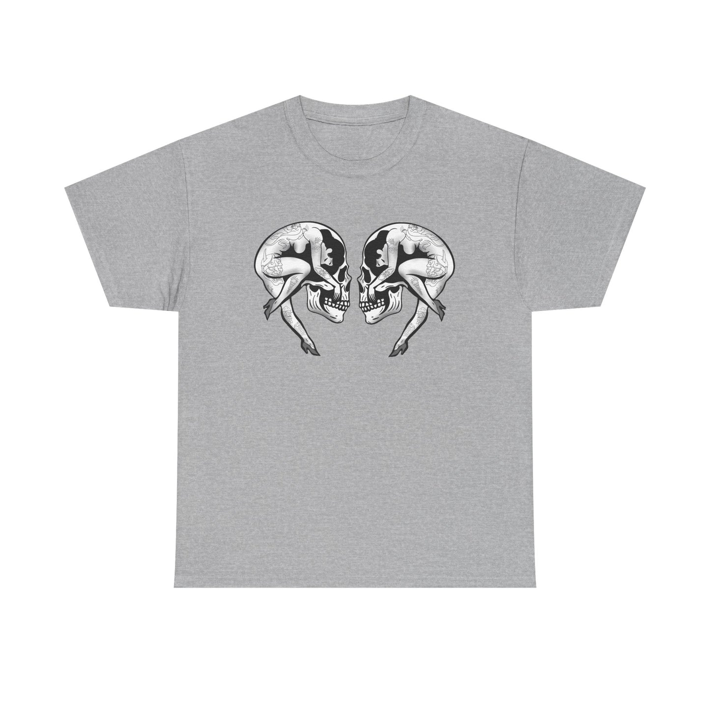Mirrored Skull Woman Tattoo - Femme Fatale - Unisex Tee