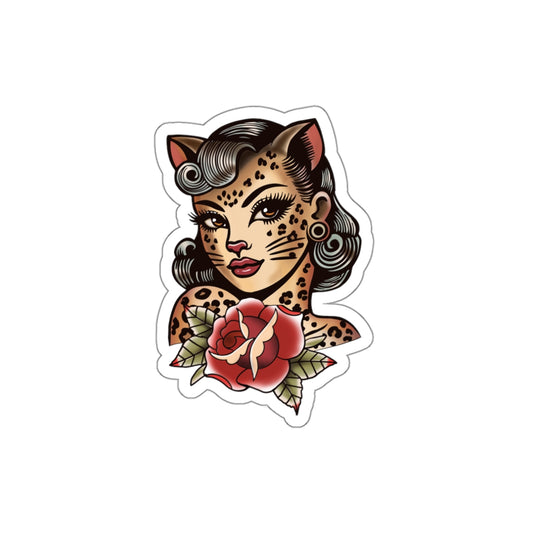 Kitty Babe Playful Devil Die-Cut Stickers | Fun Decor for Laptops, Water Bottles, Scrapbooking, Halloween, Gifts
