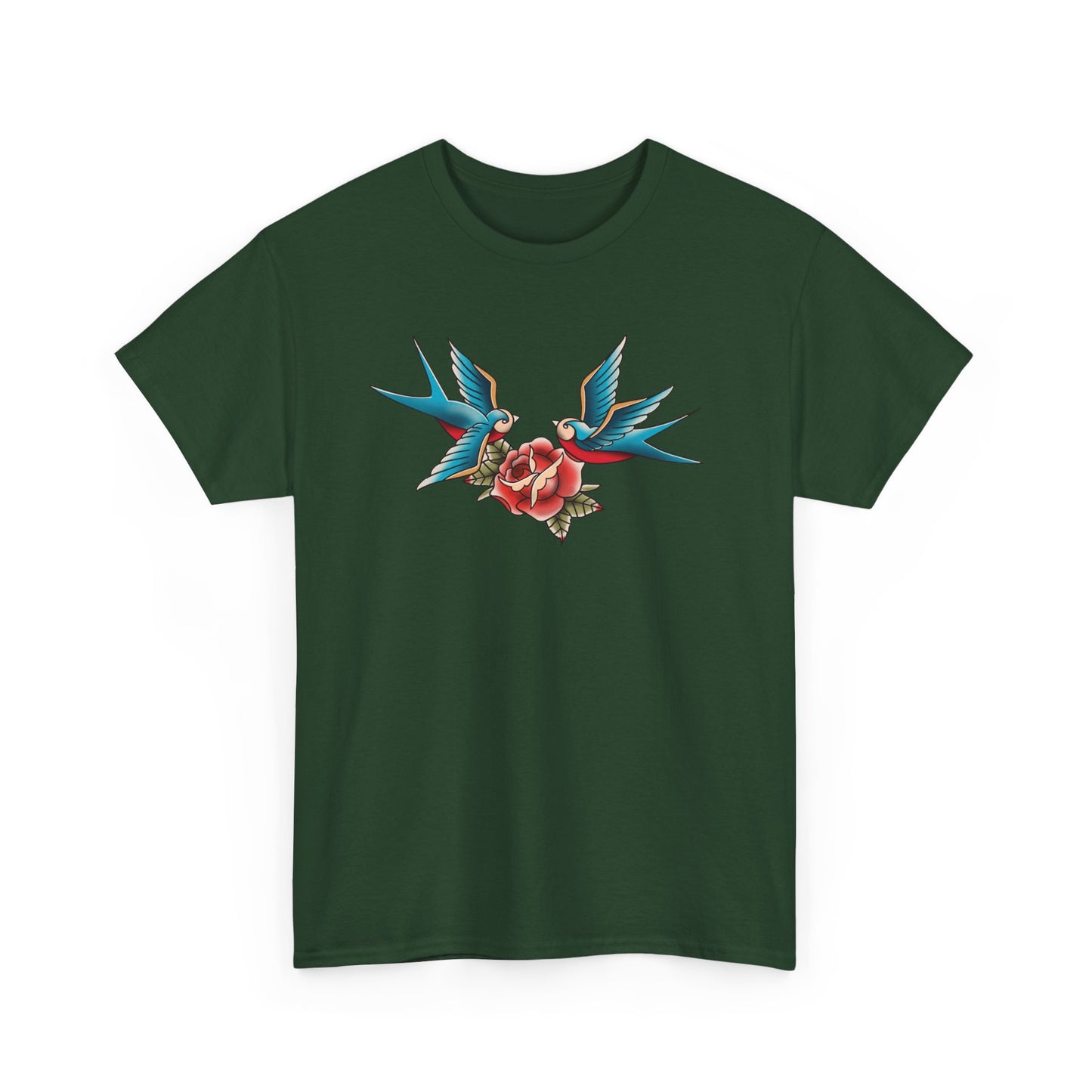 Vintage-Inspired Tattoo Tee | Unisex Heavy Cotton Shirt, Bohemian Style Tee, Gift for Him/Her, Retro Graphic T-Shirt, Casual Fashion