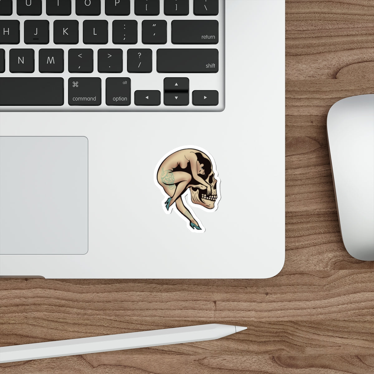 Skull Woman Die-Cut Stickers | Fun Decor for Laptops, Water Bottles, Scrapbooking, Halloween, Gifts