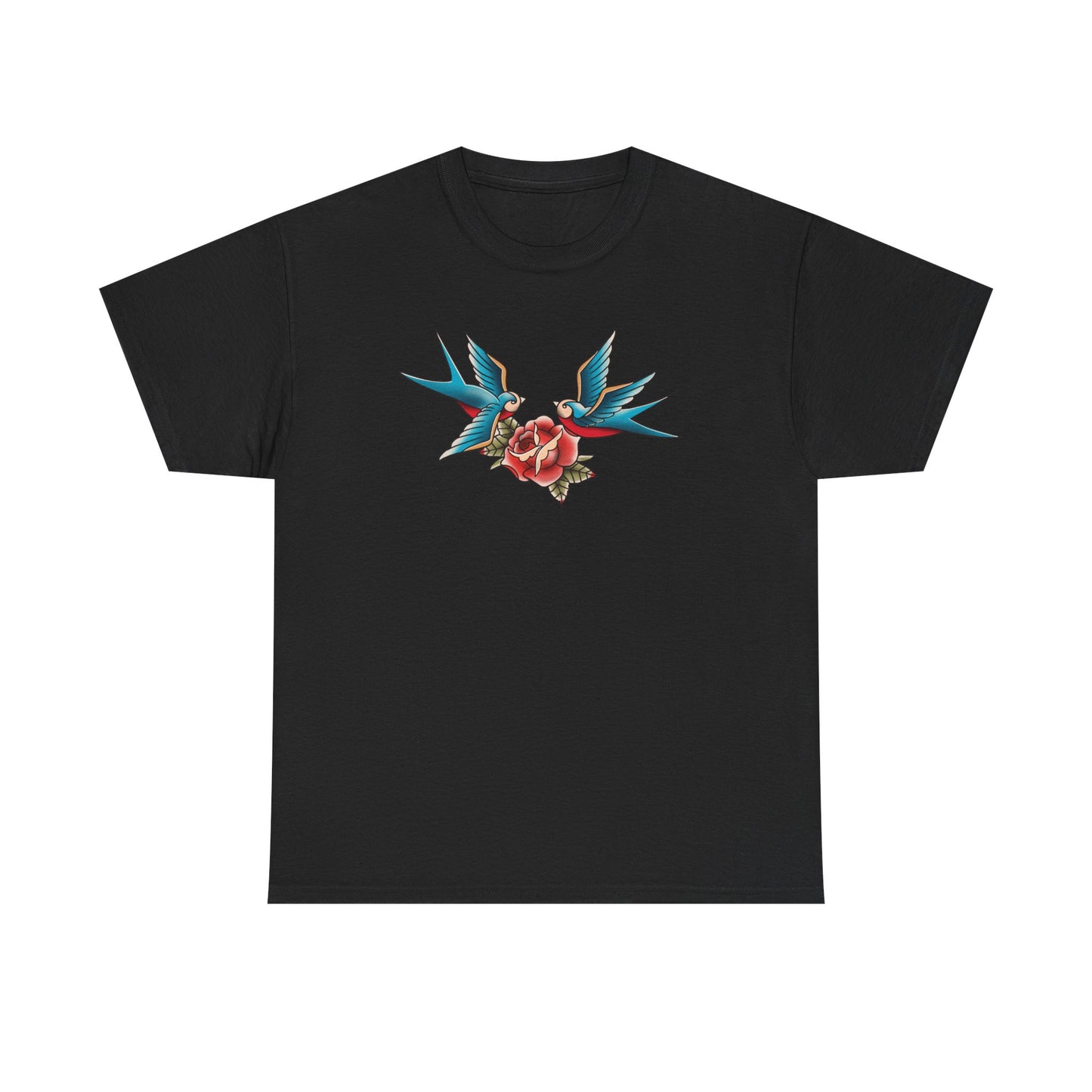 Vintage-Inspired Tattoo Tee | Unisex Heavy Cotton Shirt, Bohemian Style Tee, Gift for Him/Her, Retro Graphic T-Shirt, Casual Fashion