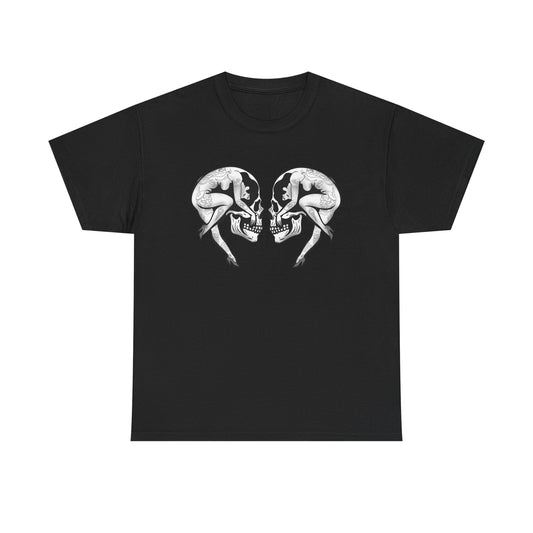 Mirrored Skull Woman Tattoo - Femme Fatale - Unisex Tee