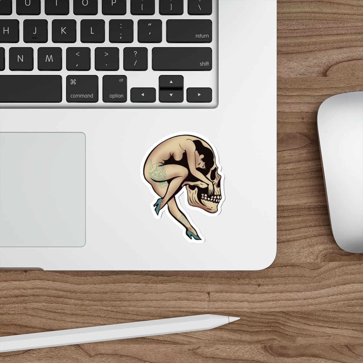 Skull Woman Die-Cut Stickers | Fun Decor for Laptops, Water Bottles, Scrapbooking, Halloween, Gifts