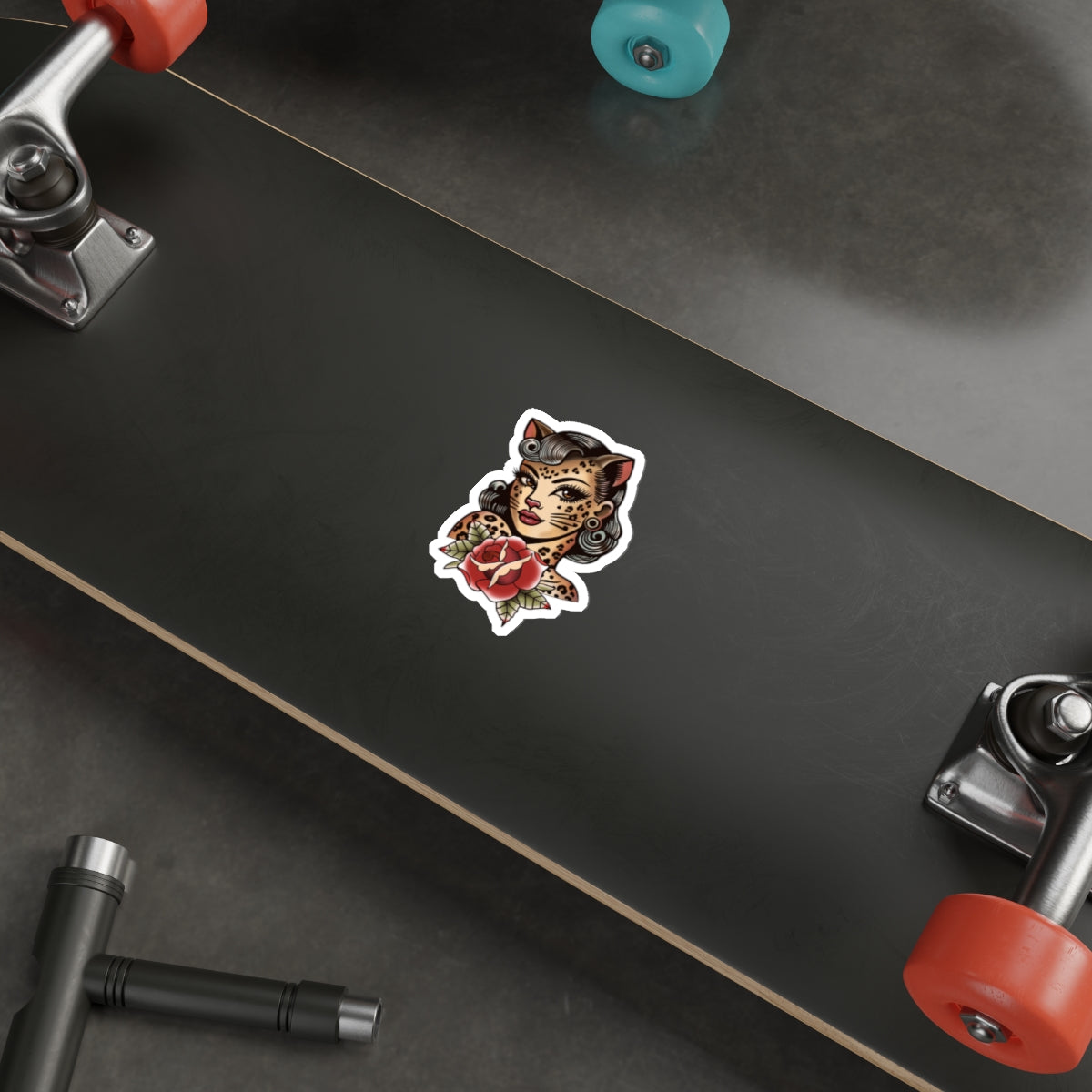 Kitty Babe Playful Devil Die-Cut Stickers | Fun Decor for Laptops, Water Bottles, Scrapbooking, Halloween, Gifts