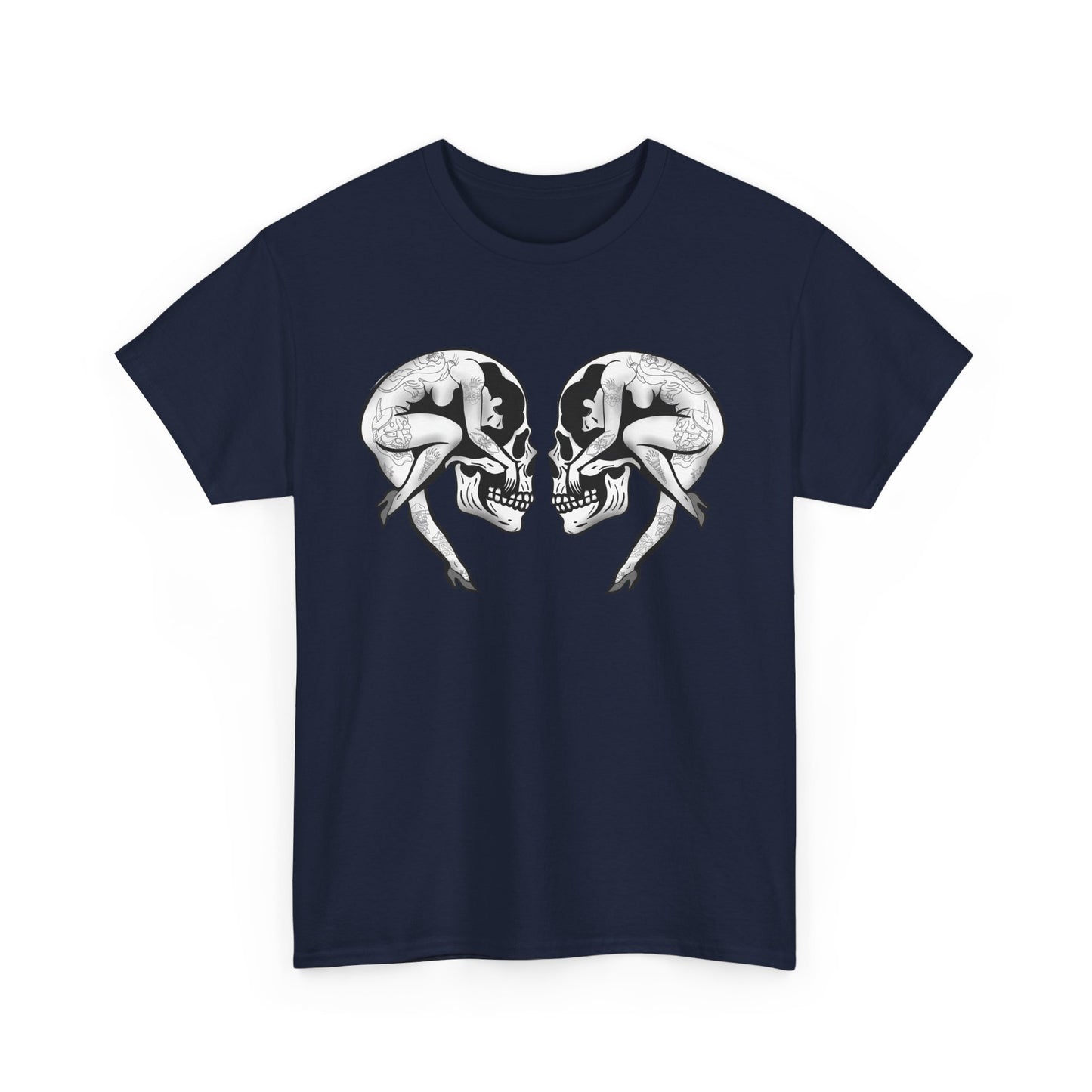 Mirrored  Skull Woman Tattoo - Femme Fatale - Unisex Tee