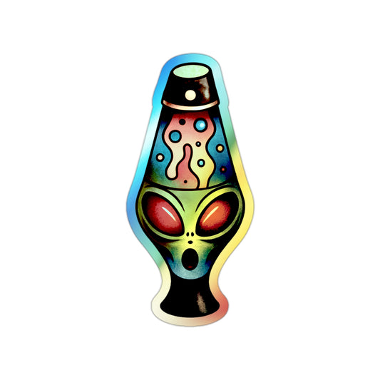 Stickers - Alien Lava Lamp Holographic Die-Cut