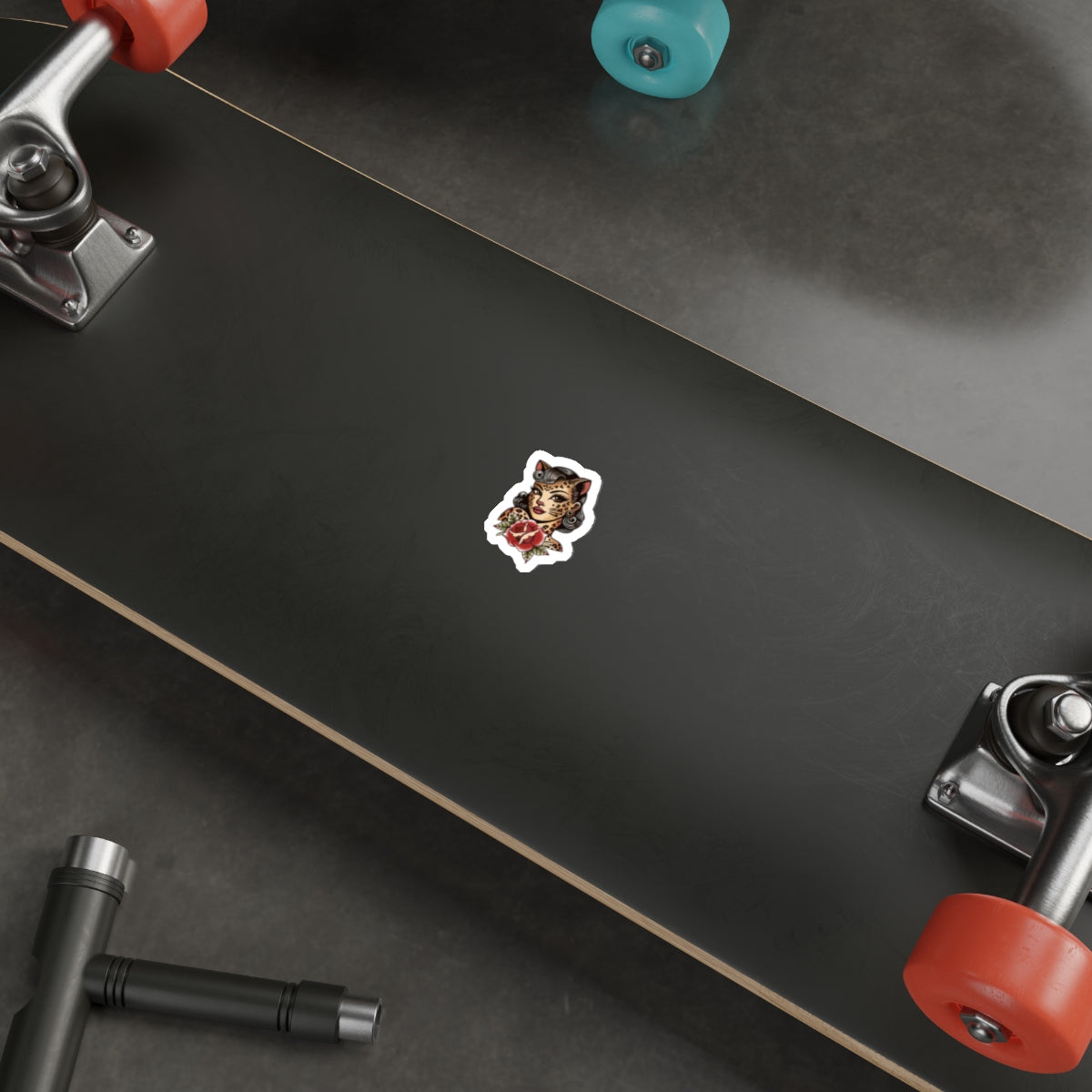 Kitty Babe Playful Devil Die-Cut Stickers | Fun Decor for Laptops, Water Bottles, Scrapbooking, Halloween, Gifts