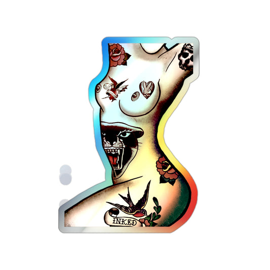 Holographic Stickers - Tattooed Torso Design