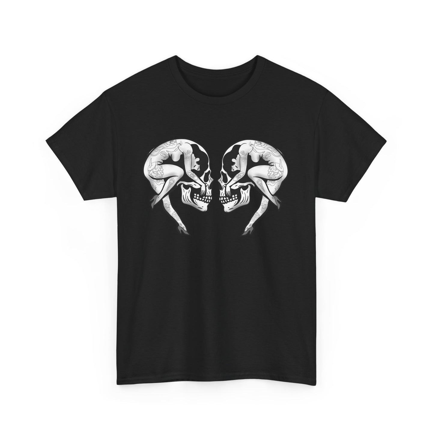 Mirrored  Skull Woman Tattoo - Femme Fatale - Unisex Tee