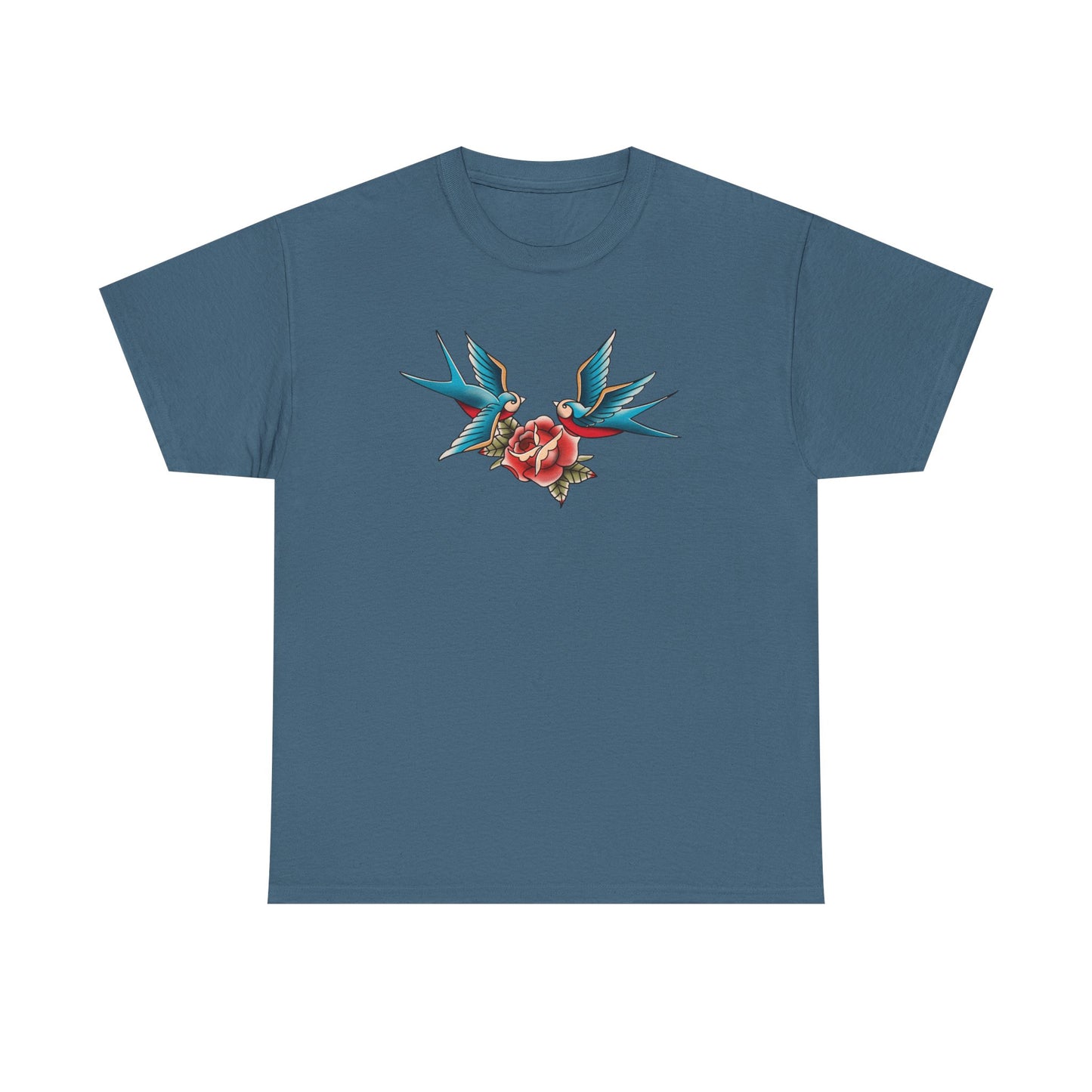 Vintage-Inspired Tattoo Tee | Unisex Heavy Cotton Shirt, Bohemian Style Tee, Gift for Him/Her, Retro Graphic T-Shirt, Casual Fashion