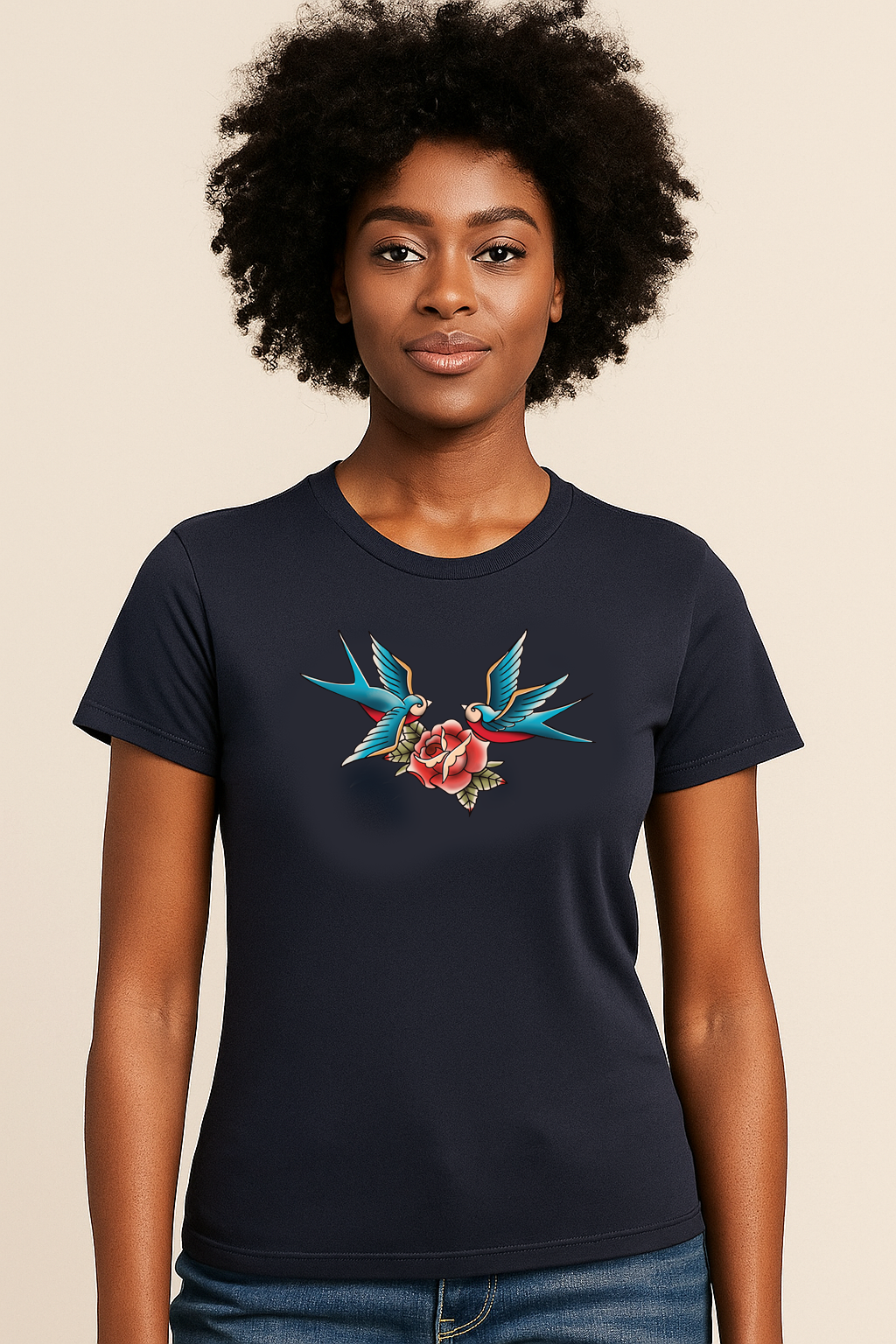 Vintage-Inspired Tattoo Tee | Unisex Heavy Cotton Shirt, Bohemian Style Tee, Gift for Him/Her, Retro Graphic T-Shirt, Casual Fashion