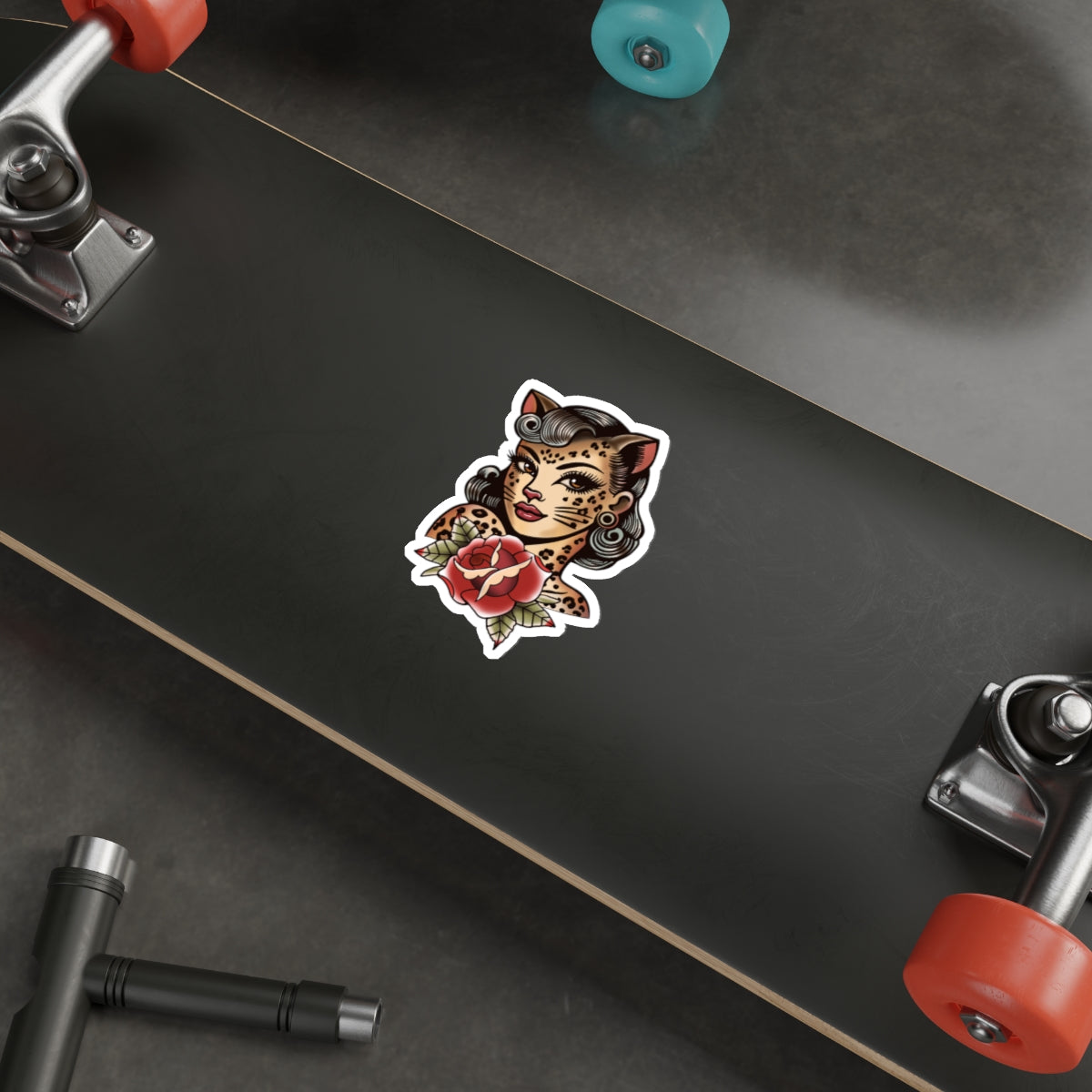 Kitty Babe Playful Devil Die-Cut Stickers | Fun Decor for Laptops, Water Bottles, Scrapbooking, Halloween, Gifts