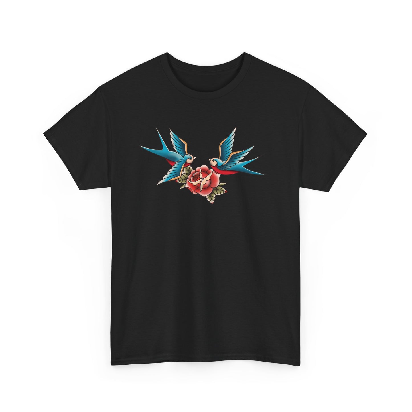 Vintage-Inspired Tattoo Tee | Unisex Heavy Cotton Shirt, Bohemian Style Tee, Gift for Him/Her, Retro Graphic T-Shirt, Casual Fashion